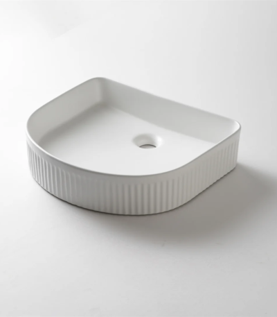 415x365x100mm Matte White Above Counter Basin