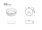 365x365x120mm Textured Exterior& Matte White Interior Above Counter Basin
