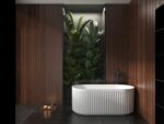 1500x750x580mm Matte White Freestanding Bathtub