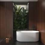 1500x750x580mm Matte White Freestanding Bathtub