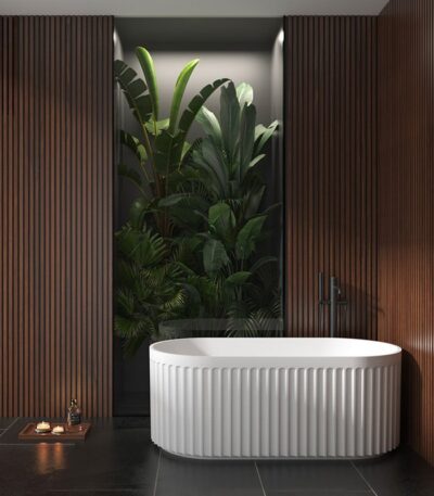 1500x750x580mm Matte White Freestanding Bathtub