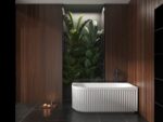 1500x750x580mm Matte White Right Corner Bathtub