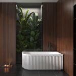 1500x750x580mm Matte White Right Corner Bathtub