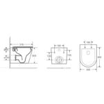 BERLIN66 515*365*450mm Gloss White Quiet Flushing Wall Hung Pan