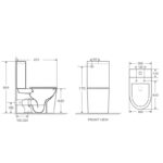 Berlin 670*360*850mm Matt Black Back-to-Wall Toilet Suite