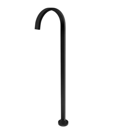 Cavallo Square Matte Black Stainless Steel Freestanding Bath Spout