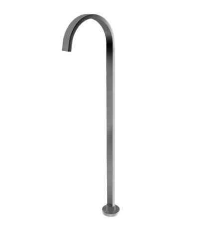 Cavallo Square Brushed Nickel Stainless Steel Freestanding Bath Spout