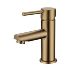 Brushed Yellow Gold Round Basin Mixer