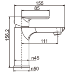 Persano Black Basin Mixer