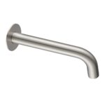 LUCID PIN Series 180mm Round Brushed Nickel Bathtub/Basin Wall Spout(60mm Flat Back Plate)