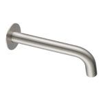 LUCID PIN Series 180mm Round Brushed Nickel Bathtub/Basin Wall Spout(60mm Flat Back Plate)
