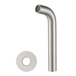 LUCID PIN Series 180mm Round Brushed Nickel Bathtub/Basin Wall Spout(60mm Flat Back Plate)
