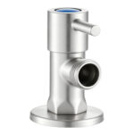 Round Brushed Nickel Water Stop Valves (One Pair)