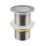 Brushed Nickel Pop Up Waste No Overflow