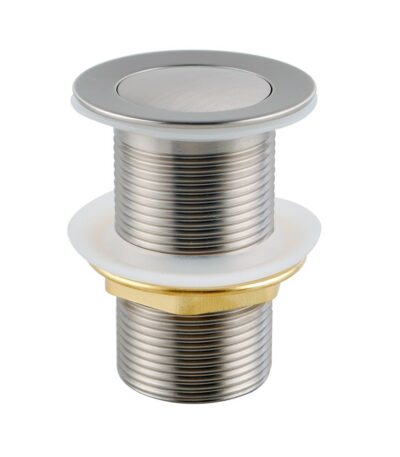Brushed Nickel Pop Up Waste No Overflow