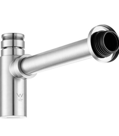 Round Brushed Nickel Bottle Trap G1 1/2"