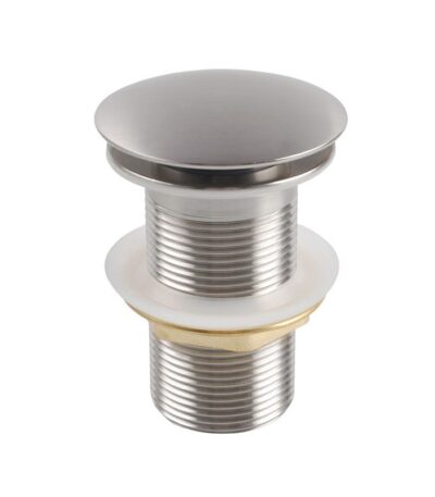 Brushed Nickel Pop Up Waste No Overflow