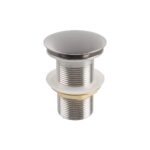 Brushed Nickel Pop Up Waste No Overflow