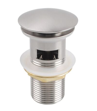 Brushed Nickel Pop Up Waste Overflow