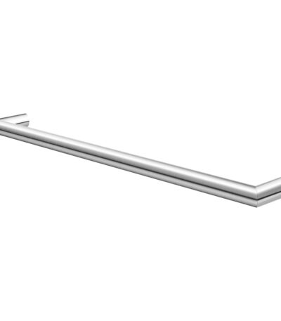 Round Horizontal Brushed Nickel Electric Heated Towel Rack Single Bar