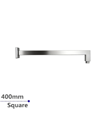 400mm Brushed Nickel Wall Shower Arm