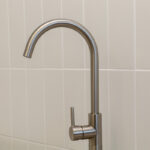 Brushed Nickel Freestanding Tap with Handheld Shower
