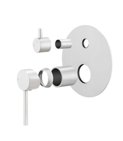 LUCID PIN Series Brushed Nickel Diverter Mixer BU0125-2.ST Trim Kit (match CLPD)