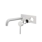 LUCID PIN Series Brushed Nickel Spout Mixer Trim Kit Only (match CLPS)