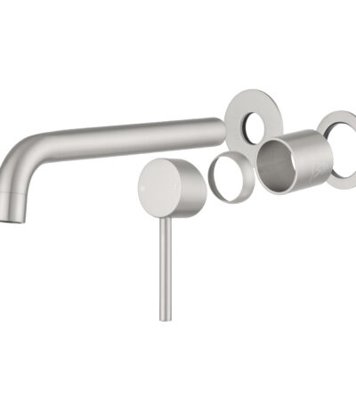 LUCID PIN Series Brushed Nickel Spout Mixer Trim Kit Only With Separate 60mm Cover Plate (match CLPS)