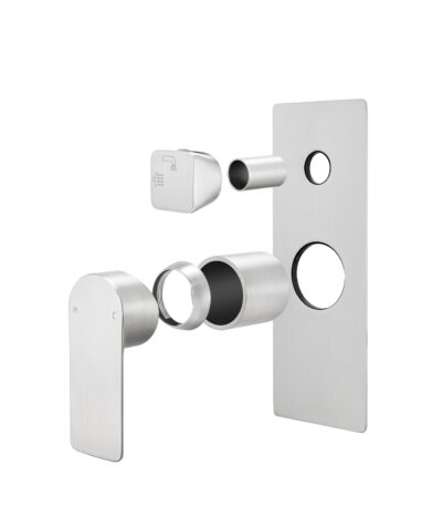 VOG Series Brushed Nickel Wall Mixer with Diverter Trim Kit(match CLPD)