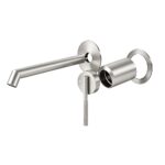 CADDENCE Series Brushed Nickel Wall Mixer with Spout Trim Kit(Separate Cover Plate,match CLPS)
