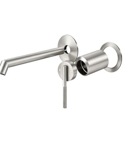 CADDENCE Series Brushed Nickel Wall Mixer with Spout Trim Kit(Separate Cover Plate,match CLPS)