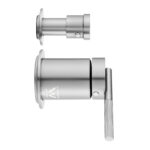CADDENCE Series Brushed Nickel Wall Mixer with Diverter Trim Kit(Separate Cover Plate,match CLPD)