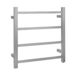 Brushed Nickel Heated Towel Rack 4 Bars