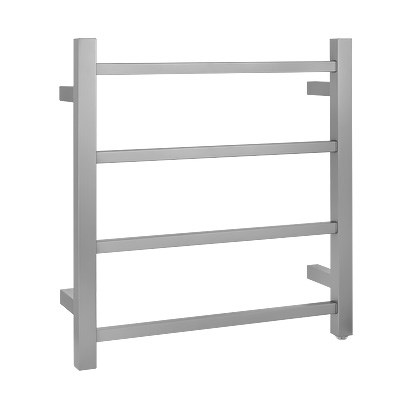 Brushed Nickel Heated Towel Rack 4 Bars