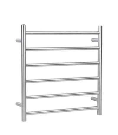 Brushed Nickel Heated Towel Rack 6 Bars