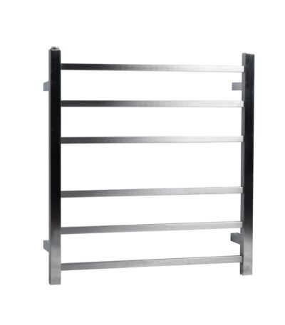 Brushed Nickel Heated Towel Rack 6 Bars