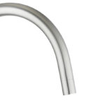 Brushed Nickel Standard Slim Stainless Steel Kitchen Mixer With 360° Swivel Spout