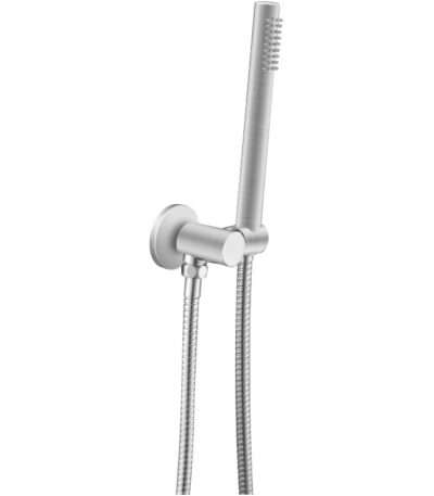 Brushed Nickel Shower Rail with Handheld Shower