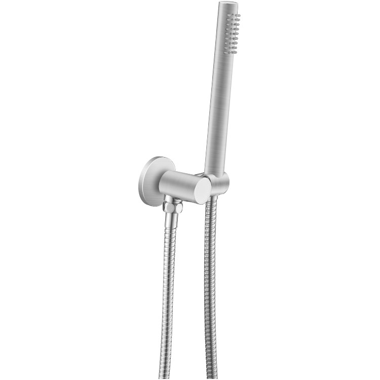 Brushed Nickel Shower Rail with Handheld Shower 1 Brushed Nickel Shower Rail with Handheld Shower