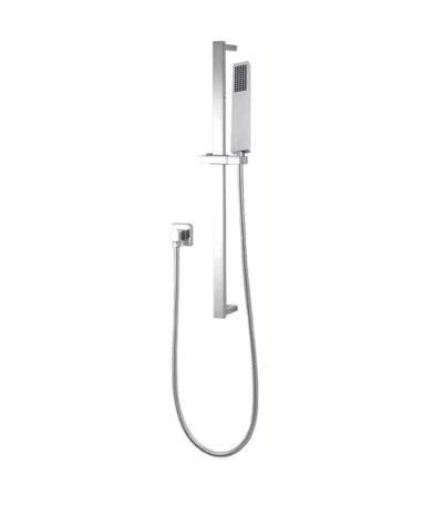 Brushed Nickel Shower Rail with Handheld Shower