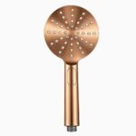 Round 3 Functions Brushed Copper ABS Handheld Shower