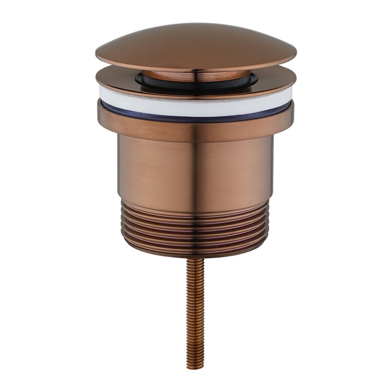 Brushed Copper Pop Up Waste Universal 1 Brushed Copper Pop Up Waste Universal