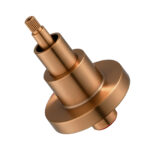 Round Brushed Copper Shower Wall Taps
