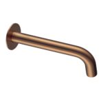 LUCID PIN Series 180mm Round Brushed Copper Bathtub/Basin Wall Spout(60mm Flat Back Plate)