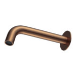 LUCID PIN Series 180mm Round Brushed Copper Bathtub/Basin Wall Spout(60mm Flat Back Plate)