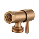 Bathroom Round Brushed Copper 1/4 Turn Washing Machine Stop Tap(One Piece)