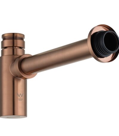 Round Brushed Copper Bottle Trap G1 1/2"