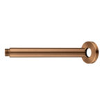 Round Brushed Copper Ceiling Shower Arm 200mm