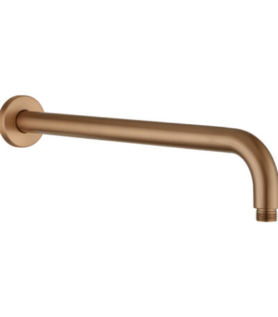 400mm Brushed Copper Wall Shower Arm